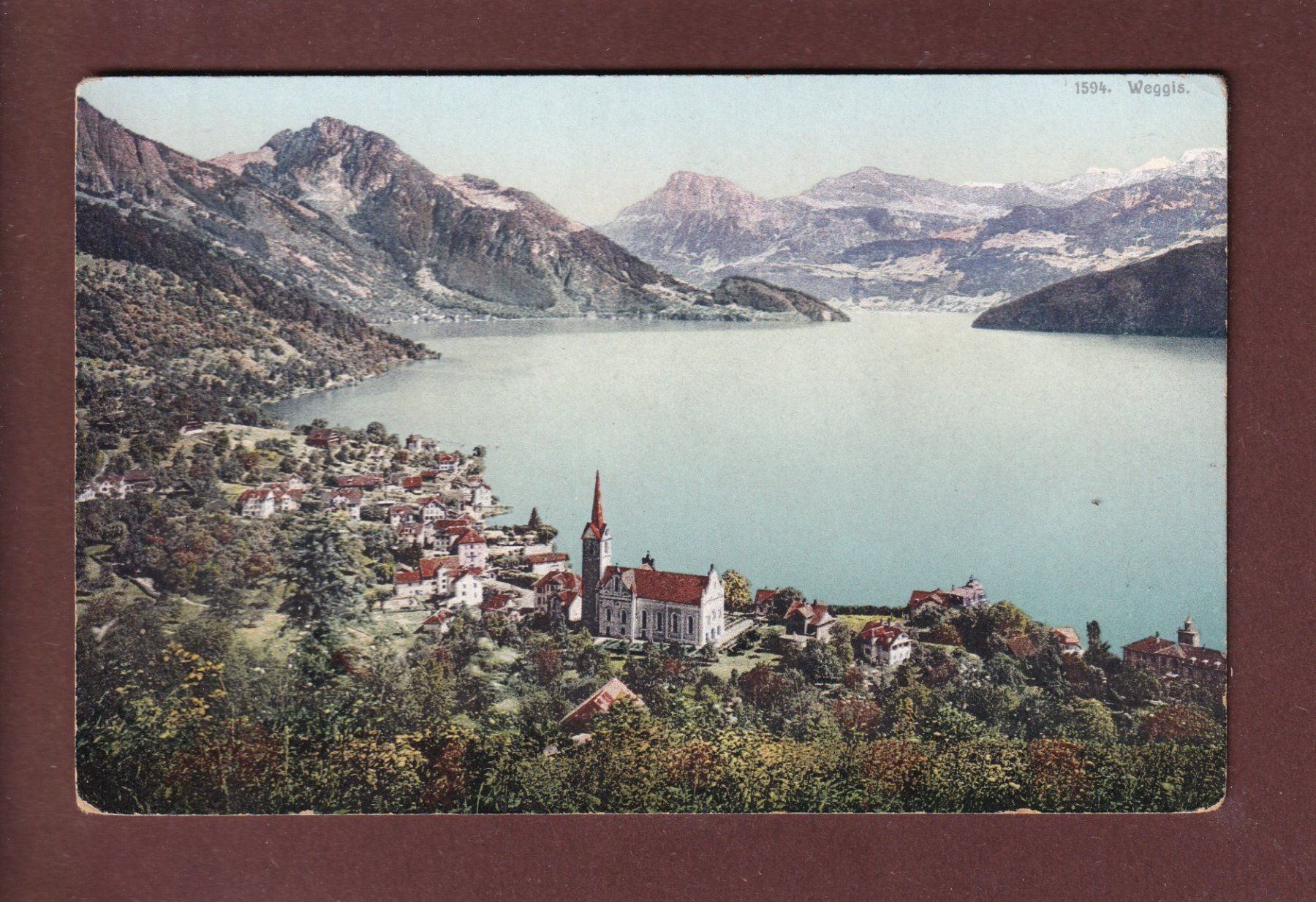 Cartoline postali: WEGGIS – Usato da Pully venduto da nicecards