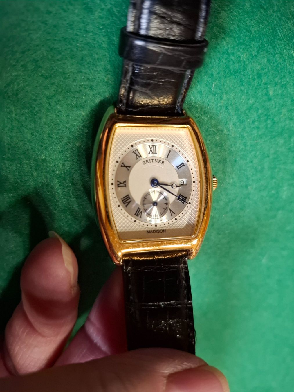 Orologi: Zeitner Madison Quartz Gold Plated Men's Watch – Usato da Schlieren venduto da Norauro 8