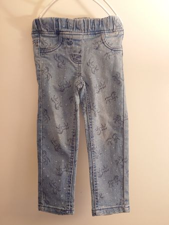 Mädchen Jeans mit Einhorn, Grösse 98