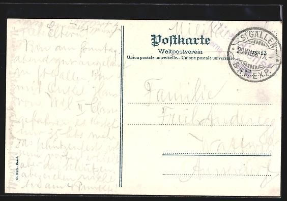 Cartes postales: St. Gallen, Ortsansicht mit Scheffelstei – D'occasion à Berlin par bartko-reher 1