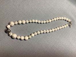 natürlicher Howlith - Edelstein Heilstein Kette