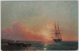 S 34 ROUGE DU SOIR - ABENDROT J.C.Aiwasowsky Bateau - Schiff