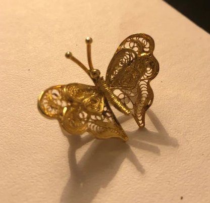 Spille & Fermagli: Broche papillon plaquée or – Usato da Bern venduto da gaelle_m 2