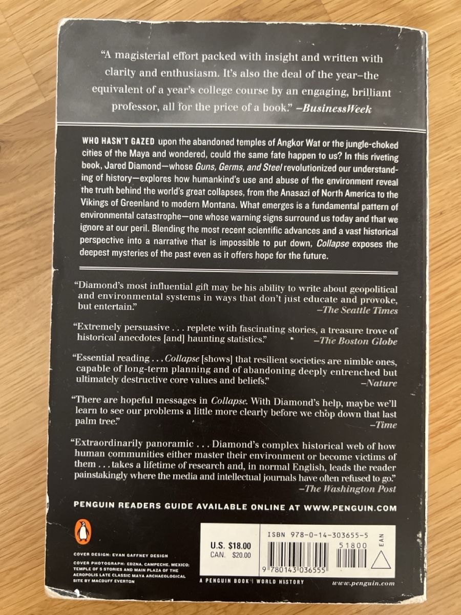 Libri: Jared Diamond - Collapse: Wie Gesellschaften scheitern – Usato da Basel venduto da clembou 1