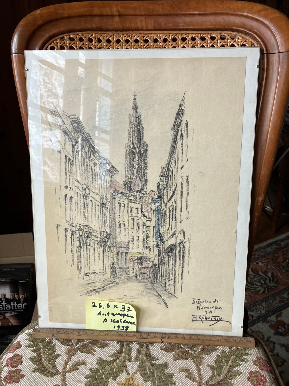 Foto & Immagini: Antwerpen 1938 Bleistiftzeichnung orginal A. Kalderack, – Usato da Pfäffikon ZH venduto da Einarrolf 3