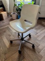 Drehstuhl / Bürostuhl in Weiss – höhenverstellbar mit Rollen
