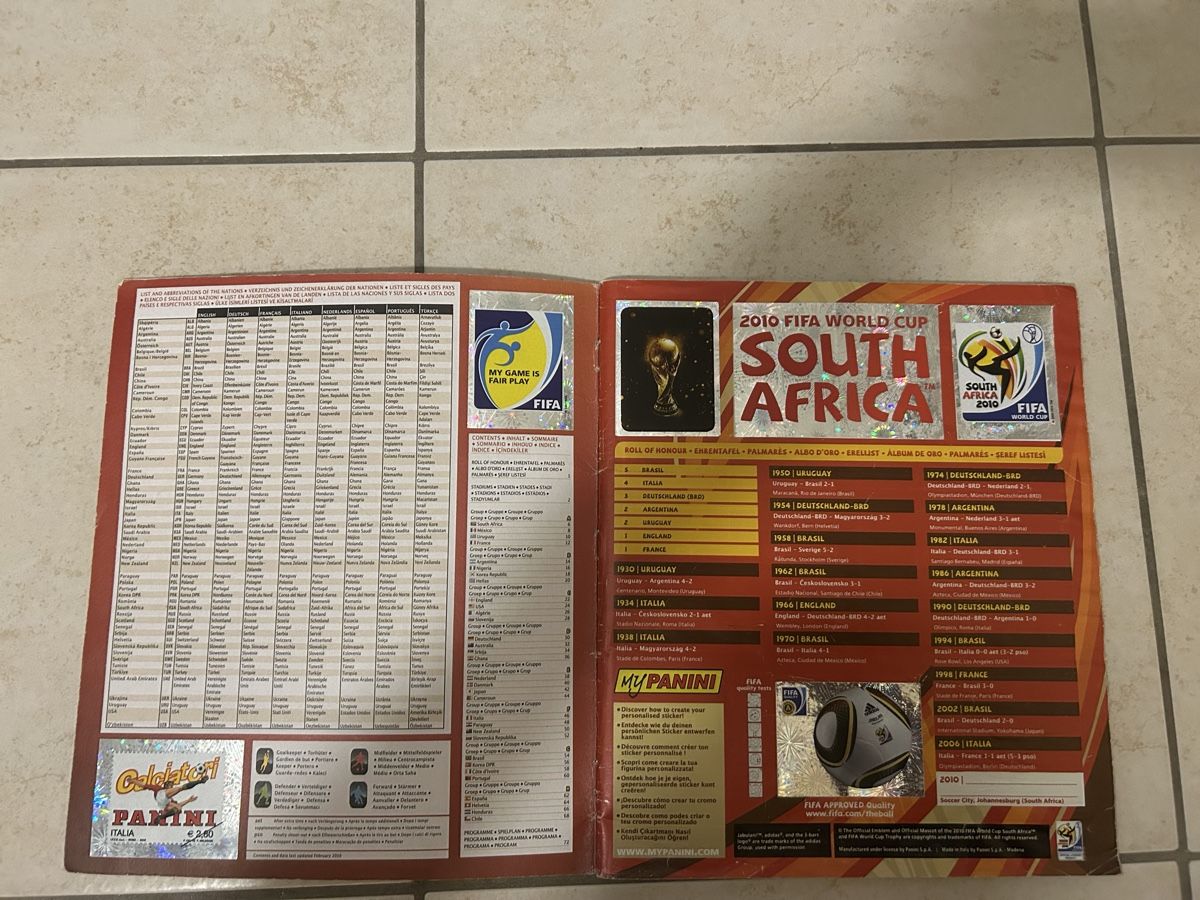 Panini Album: Panini Album Wm 2010 – Usato da Binningen venduto da Flagello 2