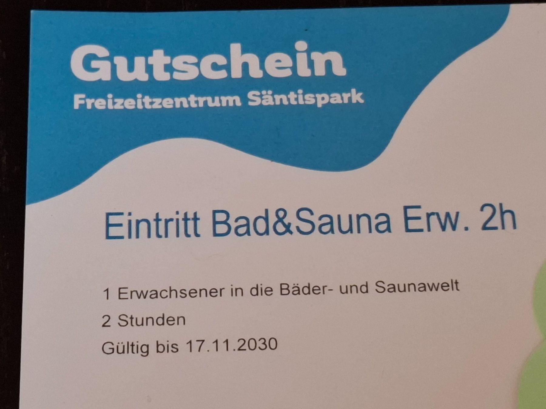 Säntispark Buoni: Gutschein Säntispark Eintritt Bad & Sauna 2h Erwachsene – Nuovo e nell'imballaggio originale da Meilen venduto da Anfield1