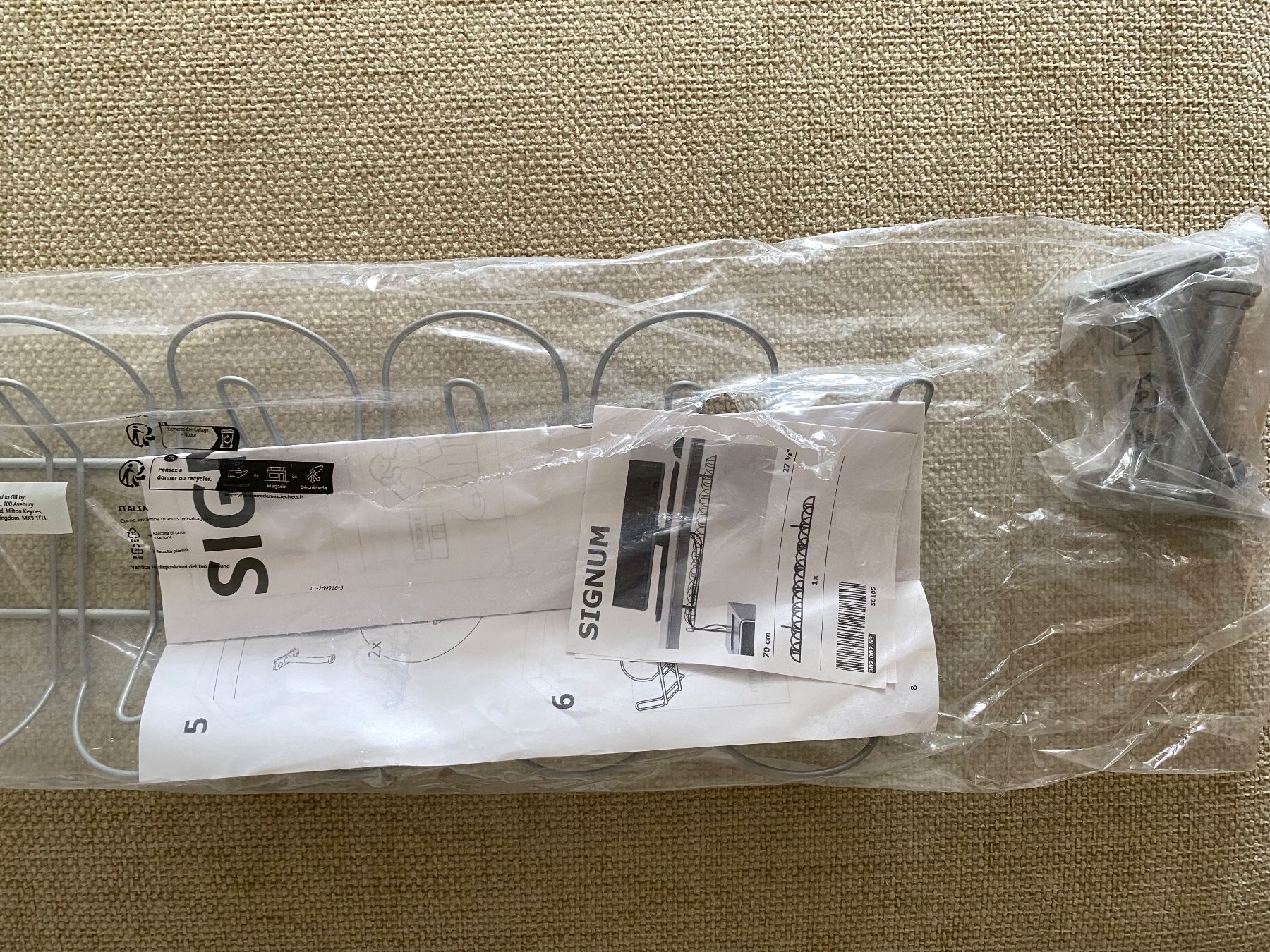Ikea Altro Materiale elettrico: Ikea, SIGNUM Cable trunking horizontal, silver-colour, 70 cm – Nuovo e nell'imballaggio originale da Zürich venduto da anasustic 2