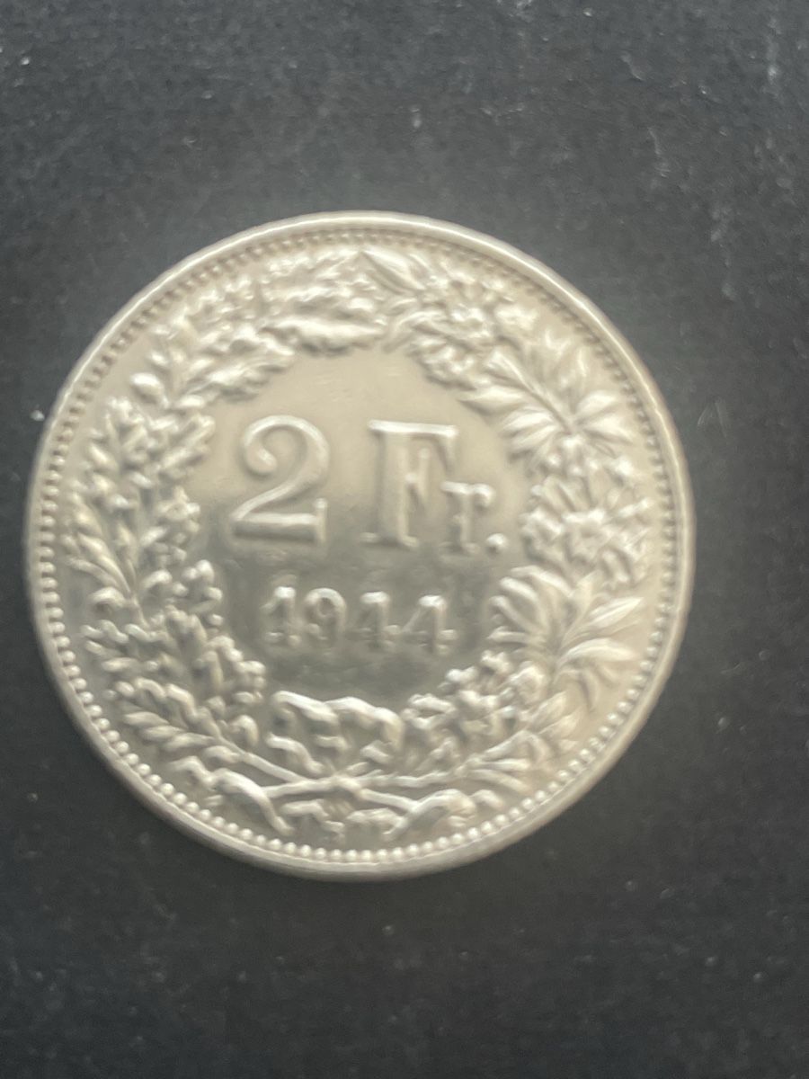 Alle Münzen: 2.- Silber CH Jahr 1944 – Gebraucht aus Meierskappel von Hala03