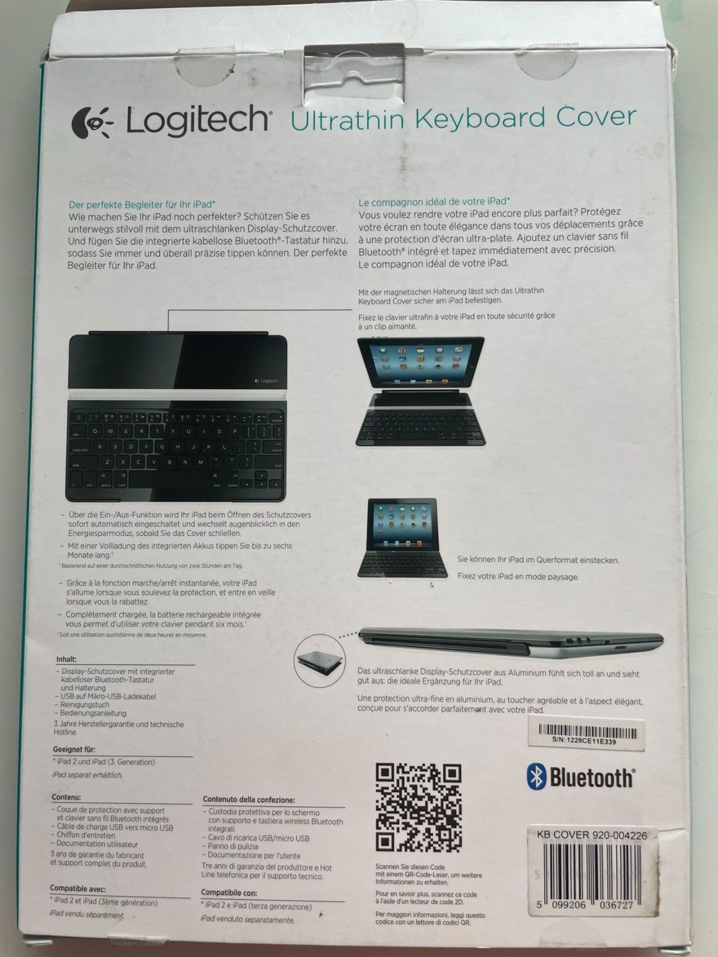 Logitech Tastiere: Logitech Ultrathin Keyboard Cover – Nuovo (secondo la descrizione) da Madiswil venduto da Stratosteve 2