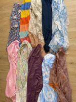 10 grosse Schals, zum Teil neu und aus 100 % Seide