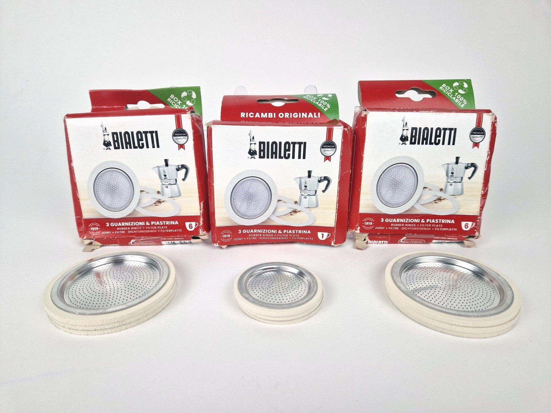 Bialetti Sanitär: 3 Sets mit Dichtungsringen & Filterplatten von Bialetti – Neu (gemäss Beschreibung) aus Basel von Restwert_Basel