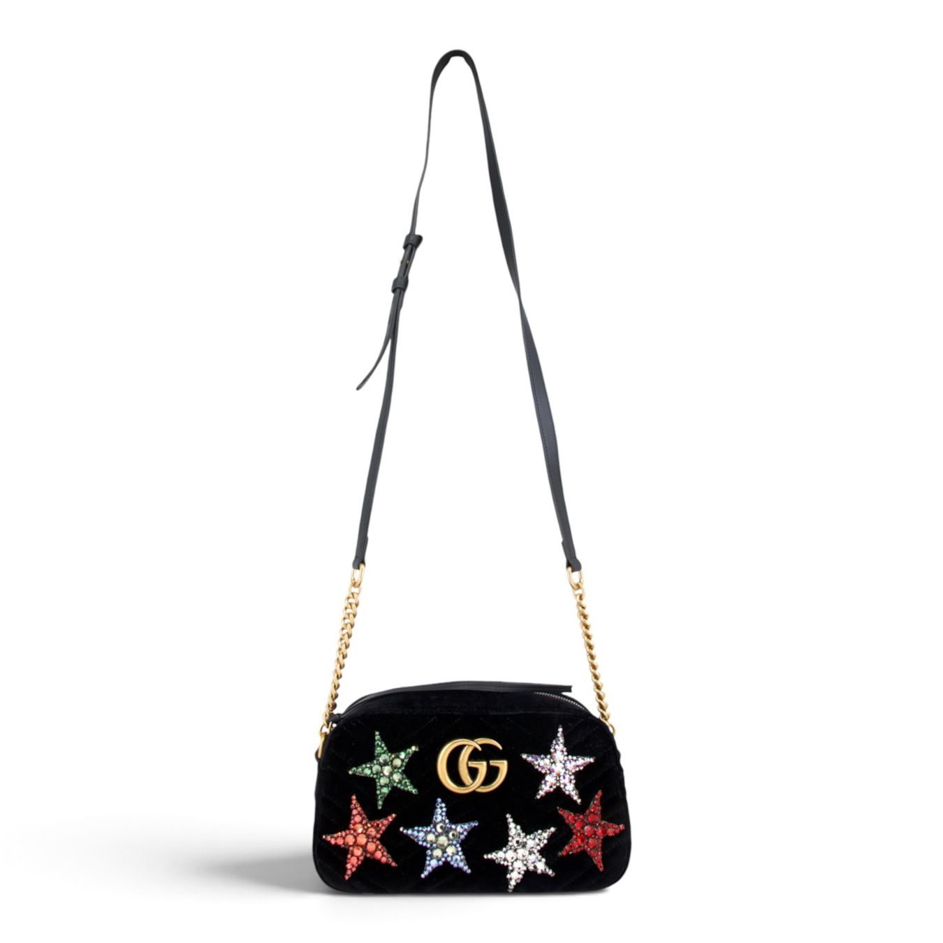 Gucci Taschen für Damen: Gucci Marmont Camera bag Samt m. Sternen – Gebraucht aus Binningen von Designerlabels 2