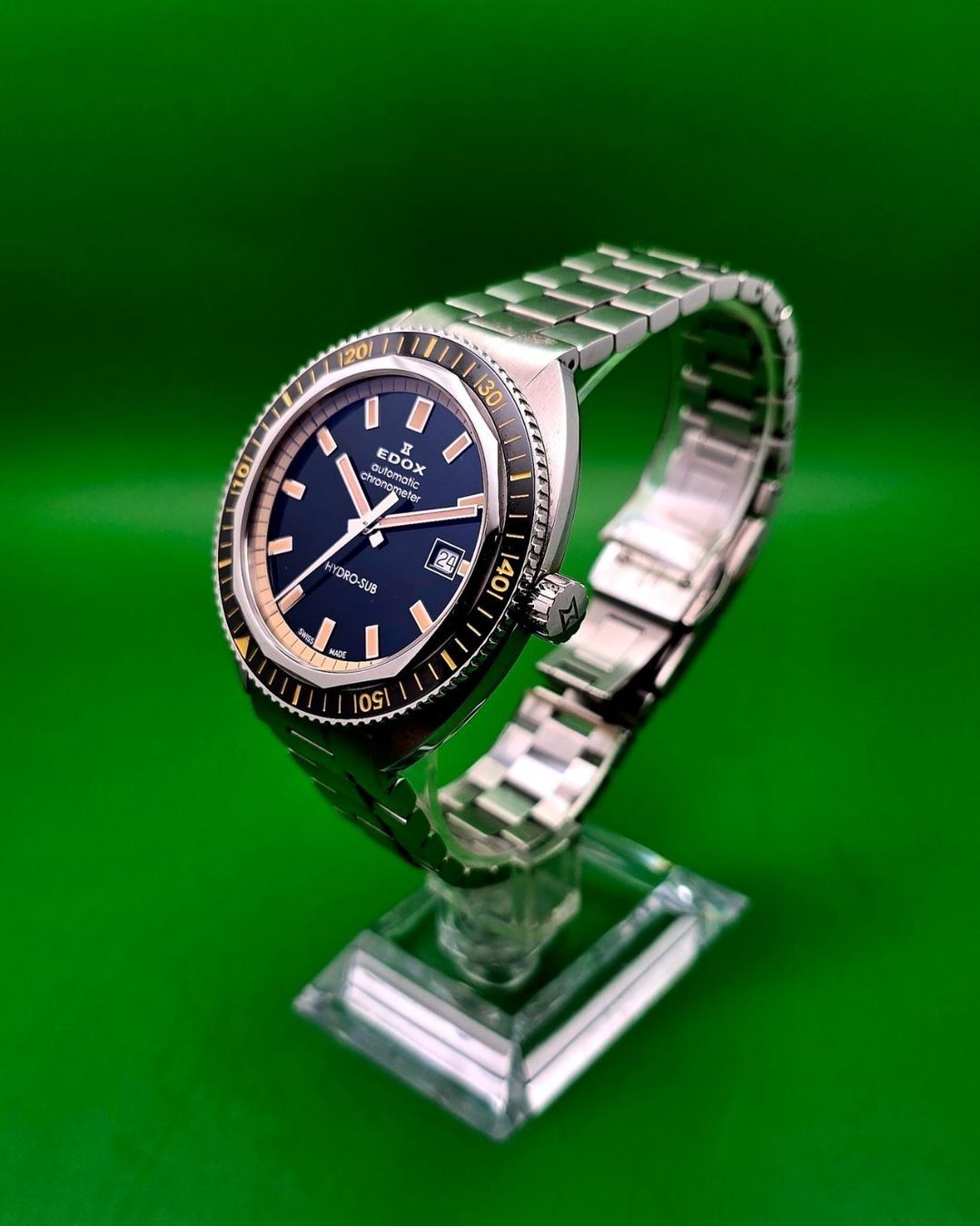 Edox Orologi: EDOX AUTOMATIC CHRONOMETER DATE HYDRO-SUB SWISS MADE SAPPHI – Nuovo e nell'imballaggio originale da Neftenbach venduto da Taschen-Uhren 3
