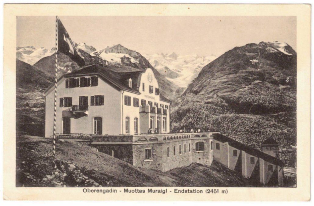 Cartoline postali: St. Moritz - Standseilbahn Muottas Muragl Bergstation – Usato da Binningen venduto da Mountainrider