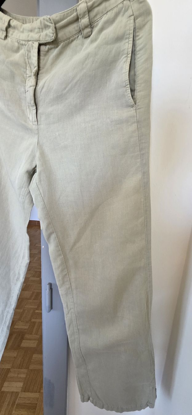 Zara Pantalons: Pantalon en lin vert clair Zara S – D'occasion à Yverdon-les-Bains par van_dq65