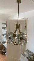 Vintage Glasblumen Deckenlampe,50er Jahre