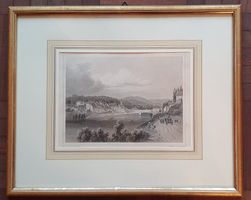 Bild - Stahlstich - Eglisau, im Goldrahmen