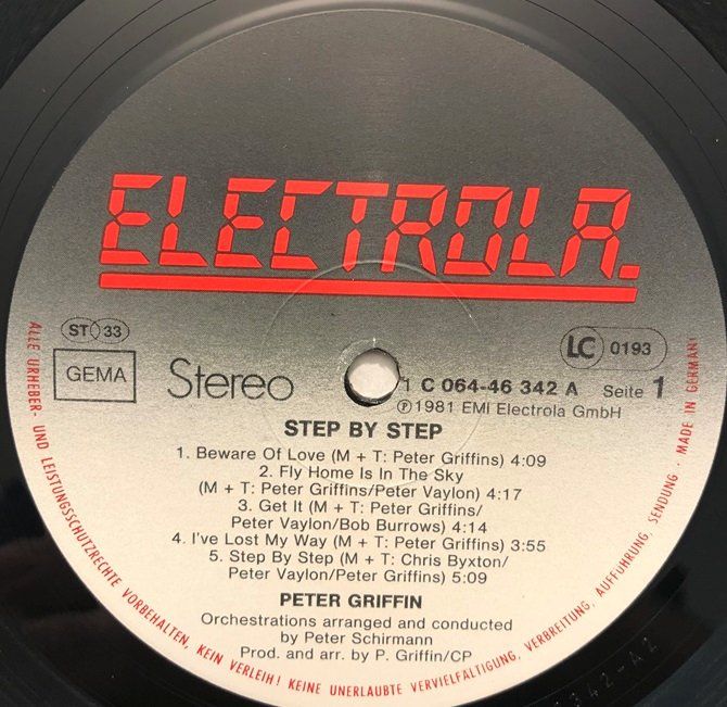 Dischi in vinile: Peter Griffin – Step by step (LP) – Usato da Grüningen venduto da azulgrisvinyl 2