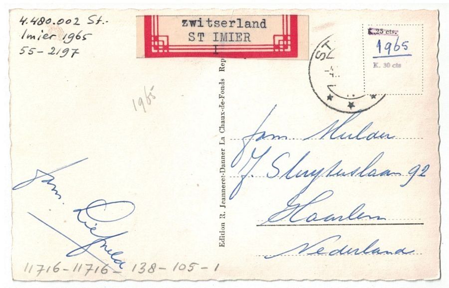 Cartoline postali: St-Imier, gelaufen 1965 – Usato da Frauenfeld venduto da POML 1