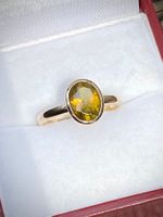 Bague Ring en or sertie de citrine NEW 🎁