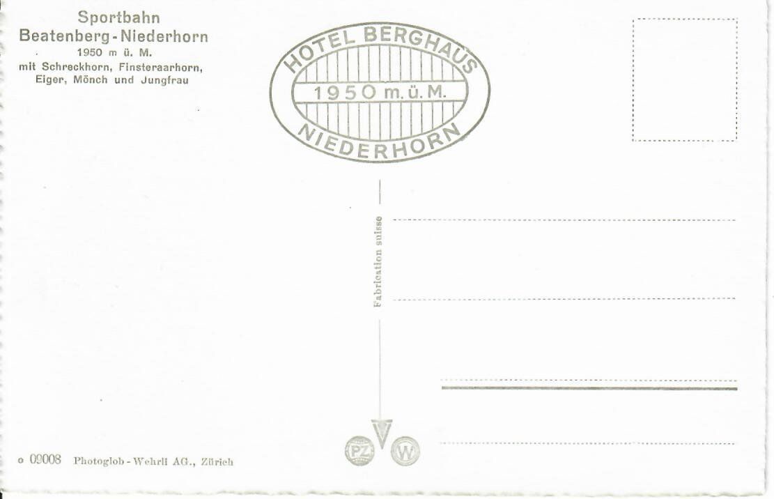 Cartoline postali: Sesselbahn Beatenberg Niederhorn – Usato da Hochdorf venduto da Ziegel-16 1