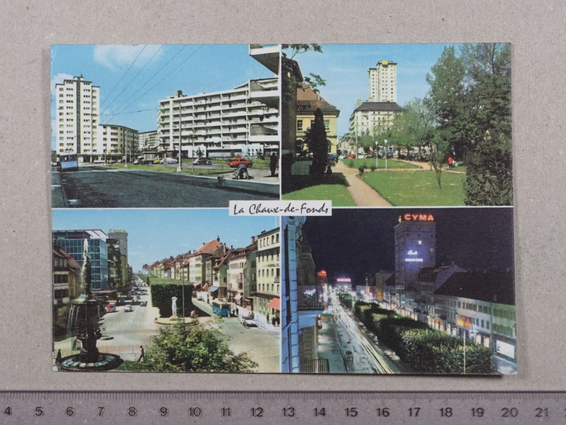Ansichtskarten: La Chaux-de-Fonds, 1962 – Gebraucht aus Lenzburg von fh1