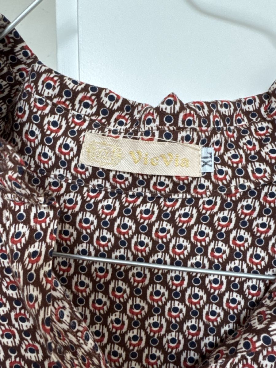 Vestiti: VicVia Bluse Gr. XL, Braun/rot gemustert – Nuovo (secondo la descrizione) da Zürich venduto da Sigeli03 1