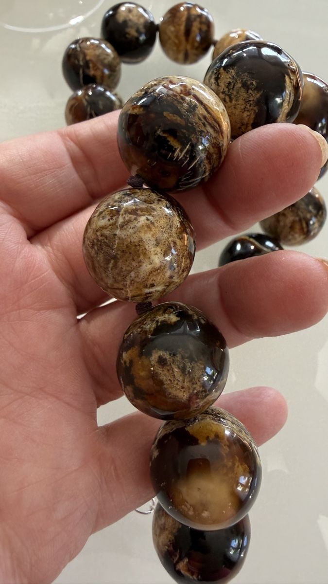 Catenine: Gigantische Bernsteinkugel-Kette, 103 g – Nuovo e nell'imballaggio originale da Ebikon venduto da Leonidas2 6