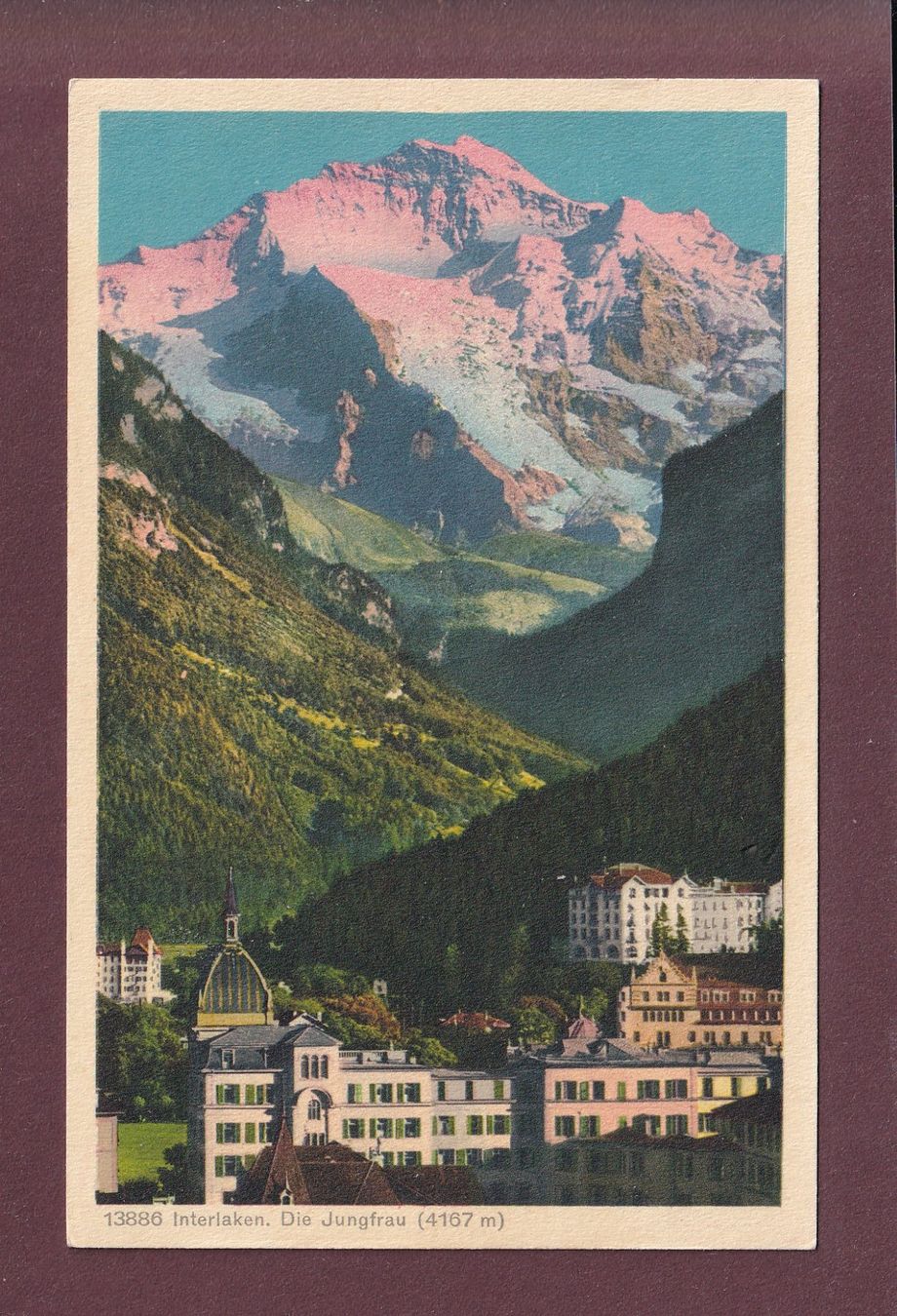 Ansichtskarten: INTERLAKEN - Jungfrau – Gebraucht aus Pully von nicecards