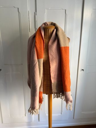 MARC O'POLO - Schal beige-orange aus Wolle