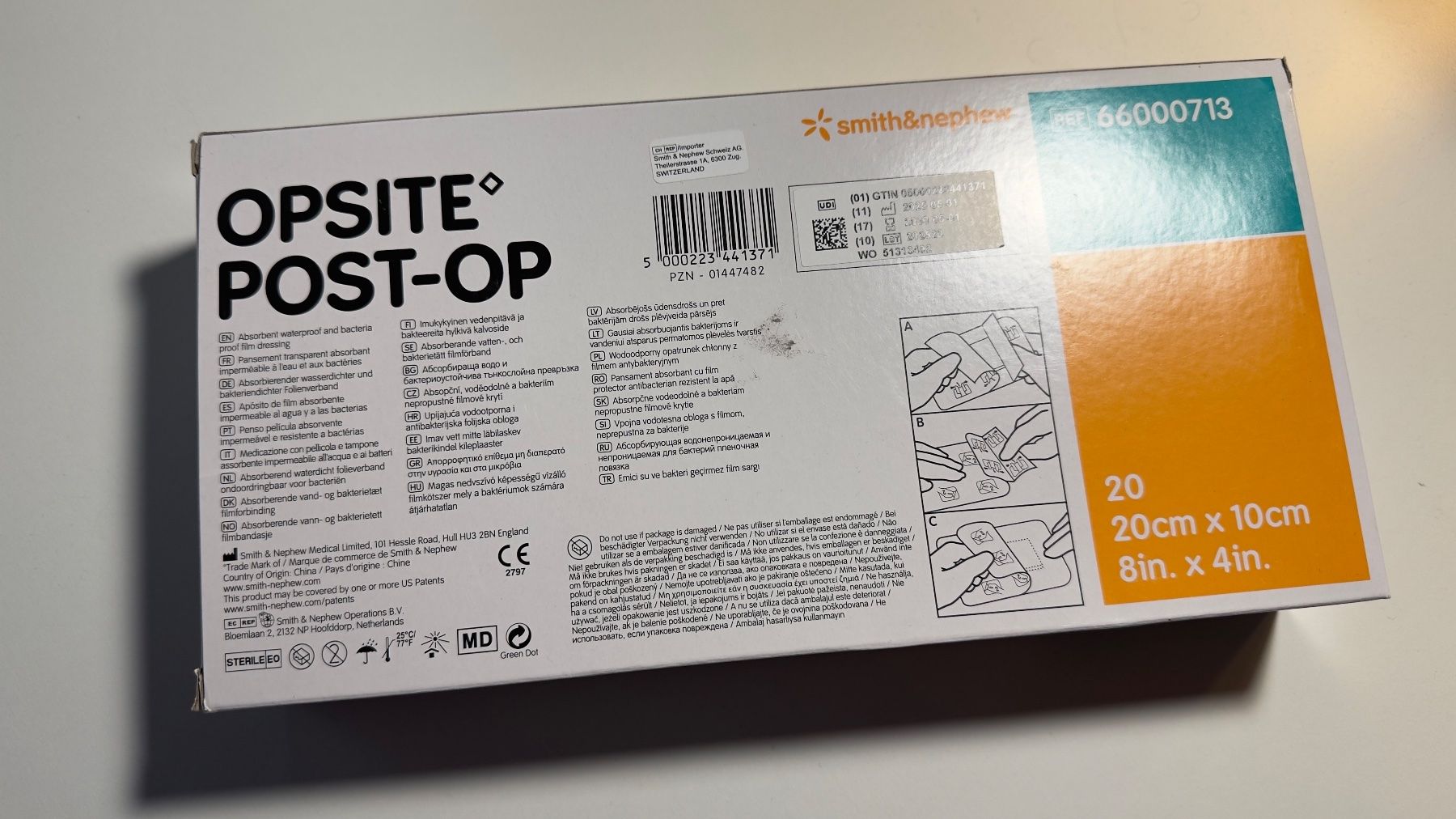 Verbandkästen: Opsite Post-OP Pflaster, 18 Stk. sterile Duschpflaster – Neu und originalverpackt aus Basel von dol_78wx 1