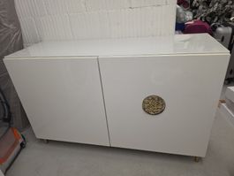 Kommode weiss mit Glasplatte Ikea Besta