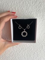 Jewelry Set Halskette und Ohrringe 925 Silber und Zirkonias