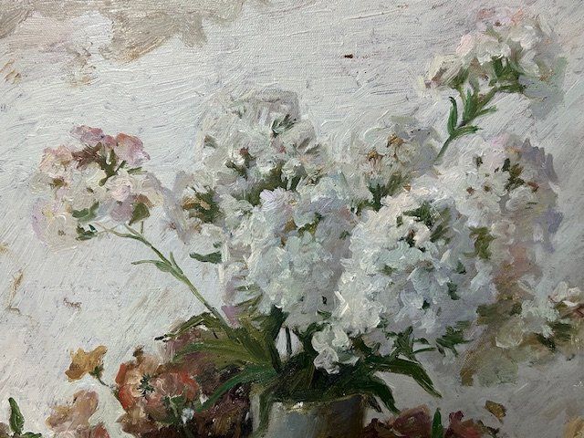 Dipinti: Schönes Ölbild eines Blumenstrausses von Robert Keller – Usato da Uster venduto da uhaldimann 2