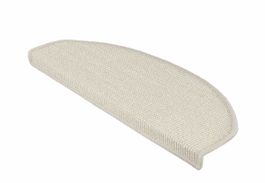 12 Treppenmatten halbrund Textil beige neu / ungebraucht