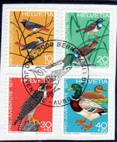PRO JUVENTUTE 4 MARKEN AUSGABETAG AUF FRAGMENT 1971 - AX258