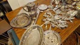 Grosses Konvolut an Versilberter Besteck-Geschirr Ca. 11Kg