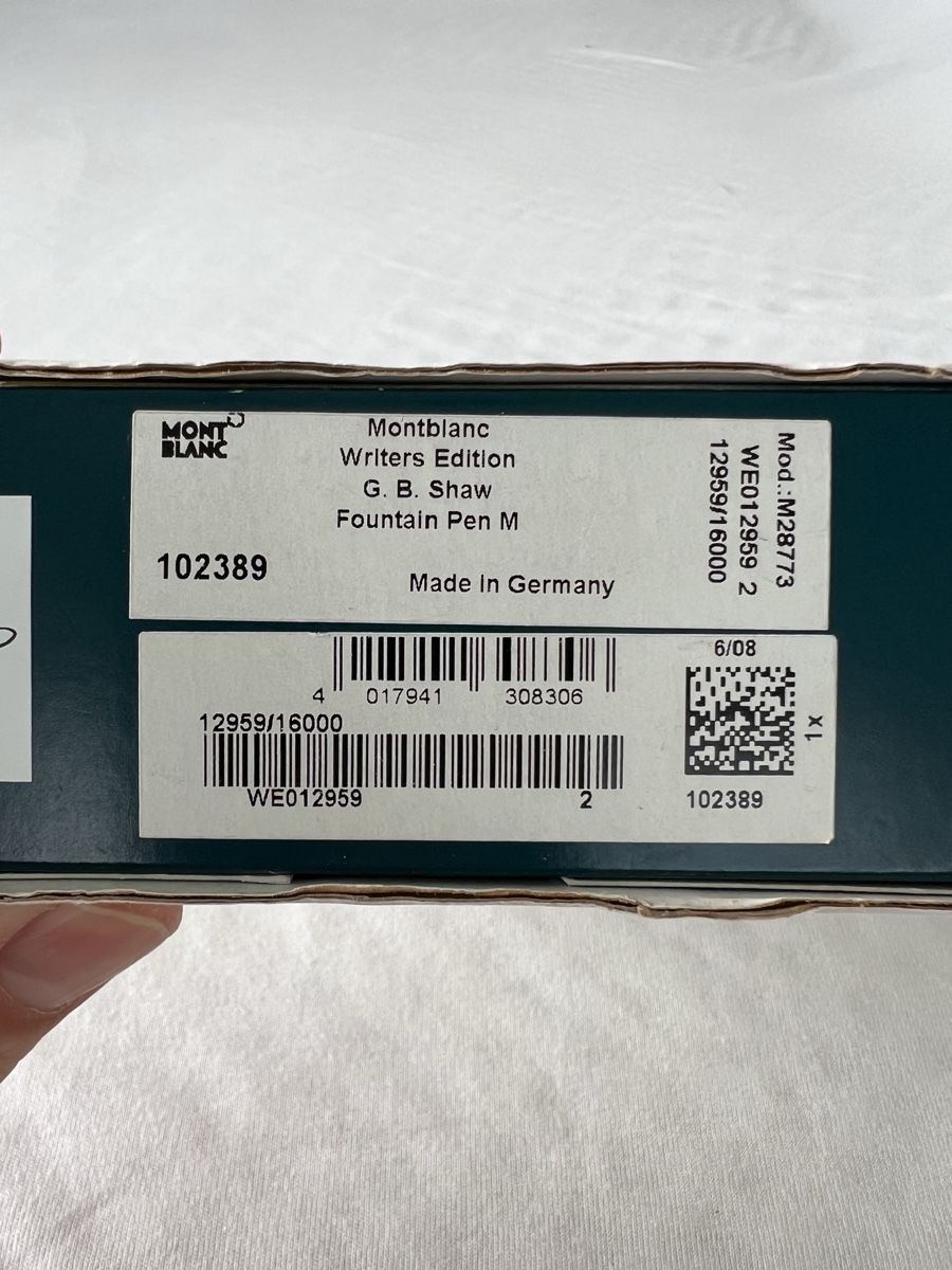 Montblanc Stifte & Marker: Montblanc Writers Edition G.B. Shaw NEU – Neu und originalverpackt aus Roggwil BE von and_sl26 5