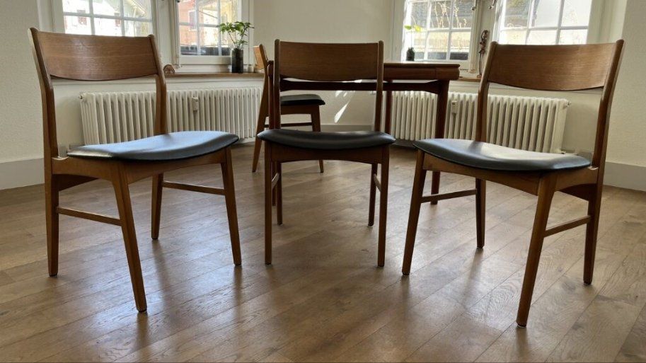 Set di tavolo e panche: Dänisches Teak Esszimmer-Set mit Tisch & Sideboard – Usato da Brugg AG venduto da ben_7byv 4