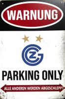 GC Parking Only Blechschild Grasshopper Hardturm Deutsch