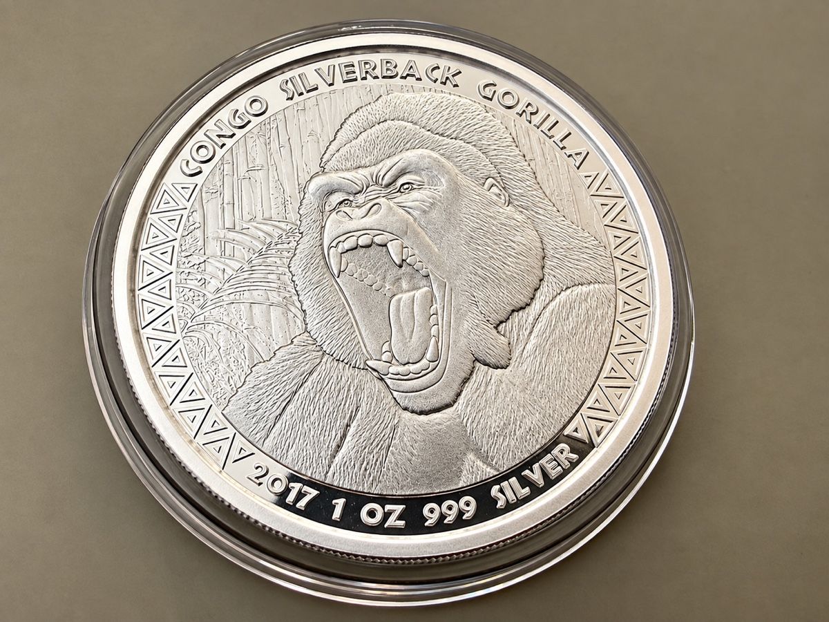 Alle Münzen: 1 oz Silber Congo Silverback Gorilla 2017 – Neu (gemäss Beschreibung) aus Zürich von Circle-9-Coins