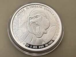 1 oz Silber Congo Silverback Gorilla 2017