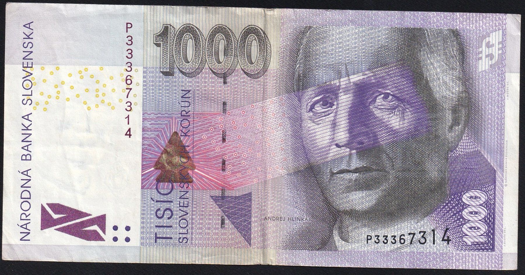 Banknoten: Slowakei 1000 Korun 2002 – Gebraucht aus Brugg AG von banknoten_muesli