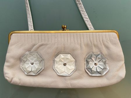 Pochette vintage en cuir, avec petit porte-monnaie intégré