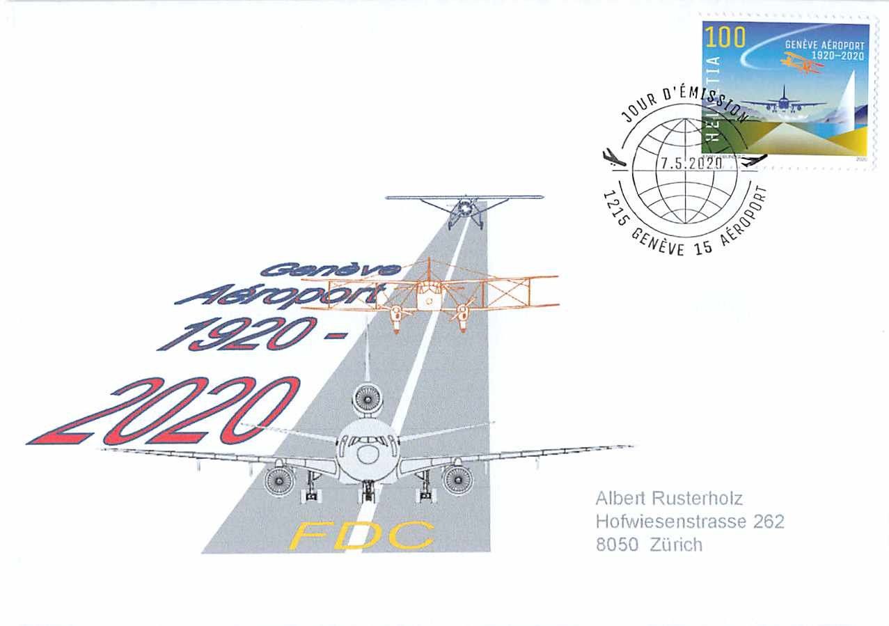 Alle Briefmarken: 100 Jahre AIRPORT GENEVE – Gebraucht aus Winterthur von SchatzchischtliWinti