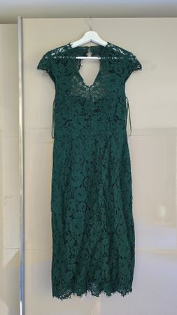 Elegantes Spitzenkleid IVY & OAK dunkelgrün Gr. 36