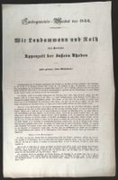 Appenzell Ausserrhoden Mandat 1844