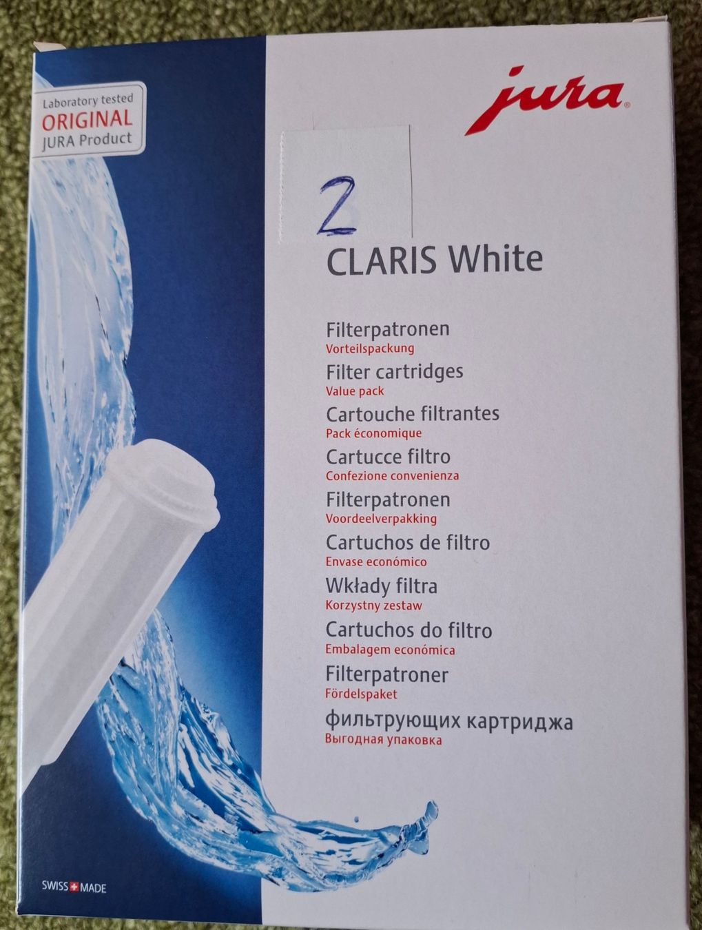 Jura Sanitari: 2 Claris White Filterpatronen – Nuovo e nell'imballaggio originale da Möriken AG venduto da Feusi01 1